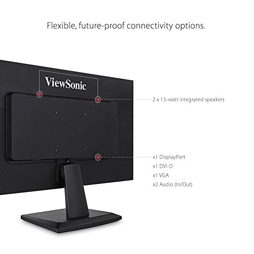 ViewSonic VA2252SM 22 Inch 1080p LED Monitor DisplayPort DVI and VGA Inputs for Home and Office,Black