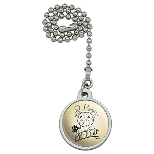 GRAPHICS & MORE I Love My Pit Bull Ceiling Fan and Light Pull Chain