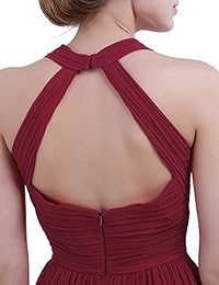 YiZYiFWomen's - Maxi vestido de gasa plisado para mujer, sin mangas