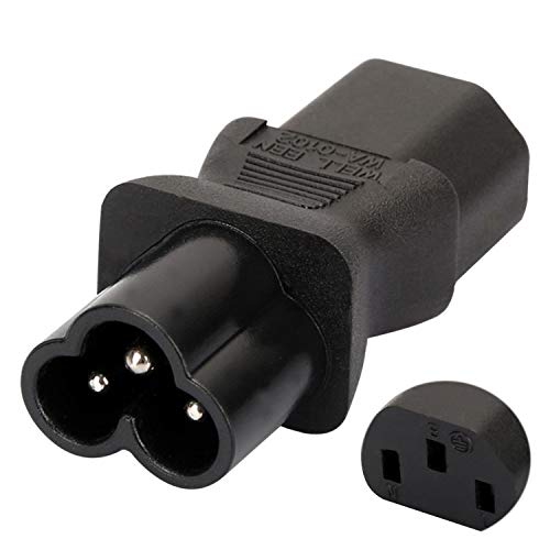 Aofan IEC 320 C6 Male to C13 Female Straight Plug Adapter AC125V 10A/AC250V 2.5A