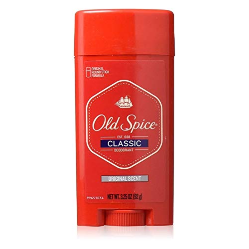 Old Spice Deodorant 3.25 Ounce Classic Original Round Stick (96ml) (2 Pack)