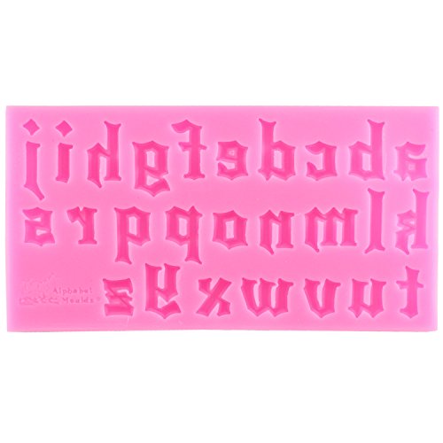 Mujiang Number Chocolate Mould Silicone Letter Mold Candy Making Alphabet Fondant Molds Set of 3