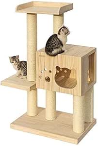 Wxxdlooa Columpio Gato de Madera, Pequeño árbol del Gato del Gato de