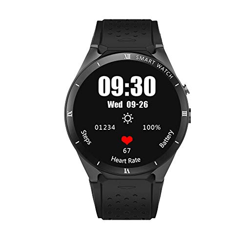 Lexxiv KW88 Pro KINGWEAR 3G Smartwatch Phone with 1.39 inch Android 7.0 MTK6580 Quad Core 1.3GHz, 1GB RAM, 16GB ROM, GPS (Black)