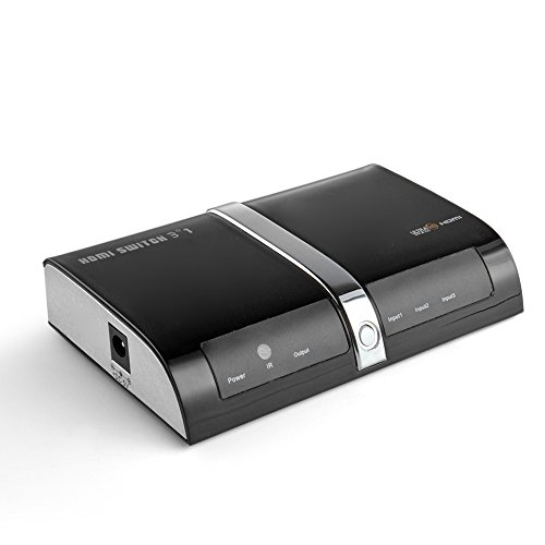 TNP 4K HDMI Switch Ultra HD UHD 4Kx2K 3D 1080P Video 3 Port High Speed HDMI Switcher Selector Box Hub with Wireless IR Remote Control