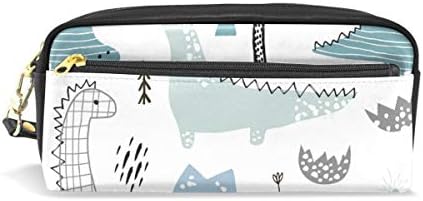 XZY Home Cute Dinosaur Pencil Case for Girls Boys School Hand Painted Line is Concise Plant Fairy Tale Q Version Pencil Pouch with Zipper 5010091