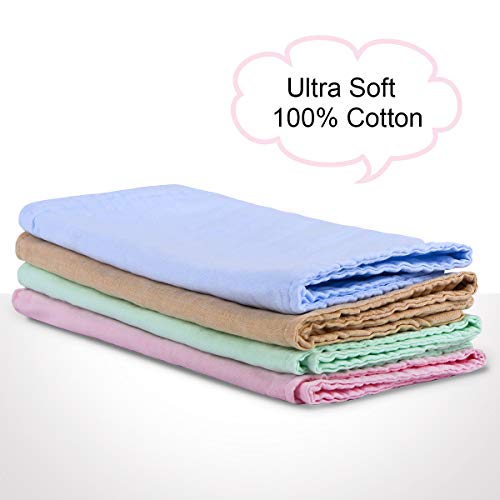 Burp Cloths for Baby Boy Girl for Newborns, 100% Cotton Triple Layer Extra Soft & Absorbent Multi-Use Infant Burping Towels (Assorted) - Thumbnail 3