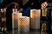 Levavly Flameless Candles Set of 3 - Real Wax LED Candles with Remote Control, Timer & Batteries Included- Flickering Votive Pillar Candles, Special Design 4