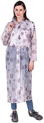 REXBURG Stylish 100% Waterproof Stylish Women's/Girl Rain Coat/Rain Wear Absolute Comfortable and Made with 100% Water Proof Material.