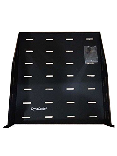 DynaCable 2U Universal Vented Cantilever Server Rack Shelf, 19-inch Network Equipment Rack and Cabinet, Heavy Duty Steel - Hold Up to 50 lbs - 19-inch Deep Tray - Black