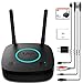 1Mii B06TX+ Long Range Bluetooth 5.0 Transmitter for TV/PC/Projector to 2 Wireless Headphones/Speakers, Bluetooth Adapter for TV w/Screen Display Plug n Play, aptX Low Latency & HD Audio
