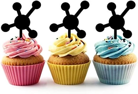 Amazon Jpta1232 原子モデル Atomic Model アクリル製 カップケーキトッパー ケーキトッパー ケーキスティック 結婚式 誕生日 パーティー 装飾用品 アクセサリー 10本 デコレーションツール オンライン通販