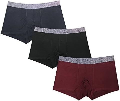 Pleasance Boxer Briefs Men's Seamless Modal Low Rise Trunks Breathe Underwear (Pack Of 3)