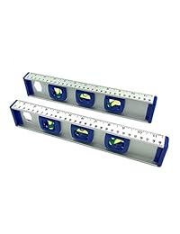 BRUFER 80131 Nivel de aluminio fundido resistente profesional, 12.0 in, paquete de 2