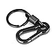 Lancher Key Chain with (2 Extra Key Rings and Gift Box) Carabiner car Keychain for Men and Women -Black