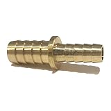 EDGE INDUSTRIAL 1/2" X 3/8" Hose ID Brass Barb Reducer SPLICER Fitting Fuel / AIR / Water / Oil / Gas / WOG (Qty 1)