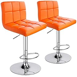 Leopard Bar Stools, Modern PU Leather Adjustable
