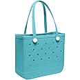 PoVwlty Medium Rubber Beach Bag for Men & Women, Large Capacity Travel Bag Beach Tote Bag for the Beach Boat Pool
