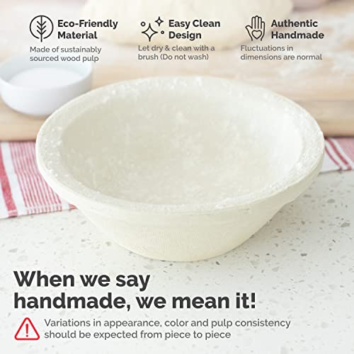 Bulka Bread Proofing Basket Spruce Wood Pulp Round 8" Plane, Sourdough Bread Baking