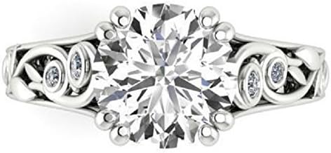 Diamond Wedding Ring, Engagement Rings, Charles &amp; Colvard Forever ONE Moissanite Engagement Ring, 14k White Solid Gold, Handmade Engagement and Wedding Rings.