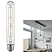 LETO 3 Pack 6W Vintage Long Tubular Light Bulb Dimmable ,UL Listed,60W Equivalent,LED Warm White 2700K,E26 Base decorative light bulbs