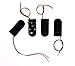 Mini Skater 2 x 3V CR2032 Spring Clip Black Plastic Button Battery Holder Case with 6 Inch Wire Lead ON-Off Switch.(Black,4 Pcs)
