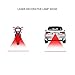 LEADTOPS Anti Collision Rear-end Car Laser Tail Fog Light Auto Brake Parking Lamp Rearing Warning Light Motorcycle Double Heads （Grid and Straight Line）