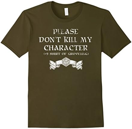 Mens +5 Shirt of Groveling - Distressed Tabletop RPG T-Shirt 3XL Olive