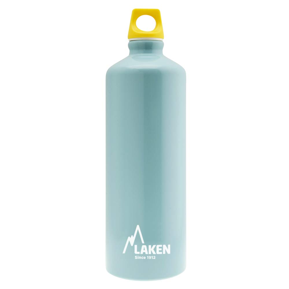 Laken Futura Aluminium Drinking Bottle Narrow Opening Screw Cap with Loop 1 L Light Blue