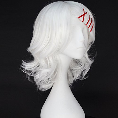 Miss U Hair Synthetic Girl's White Hair Short Curly Anime Cosplay Party Wig C161 - Image 2