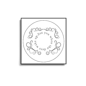 Framed for Living Room Bedroom Black and White Deer for