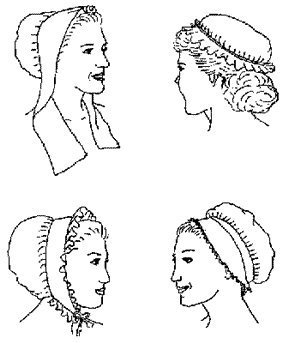 18th Century Women's Caps pattern