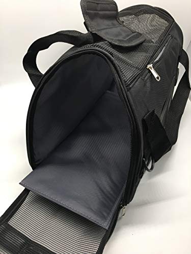 TIYOLAT Pet Carrier Bag, Airline Approved Duffle Bags, Pet Travel Portable Bag Home for Little Dogs, Cats and Puppies, Small Animals 40 x 20x 30cm (Black)