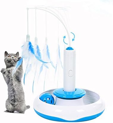 Fly By Spinner Interactive Cat Toy Wire Chaser Wand Teaser Feather