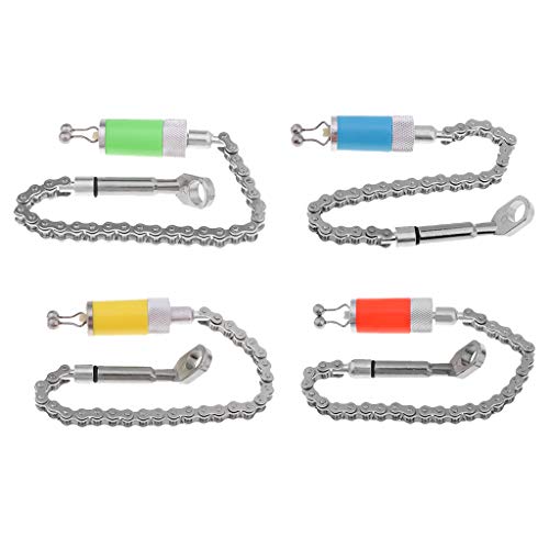 HomeDecTime 4 Stück Angeln Bissanzeiger Aufhänger Angeln Indikator Anzeige Kette