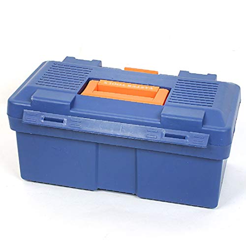 New Lon0167 2-Layer-Kunststoff-Kleinwerkzeug-Hardware-Box Orange Vorgestellt Navy Blue(id:160 10 13 e82) – Bild 4