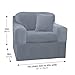 MAYTEX Collin Stretch 2 Piece Chair Furniture Cover Slipcover, Blue