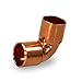Supply Giant DDMO0012 90 Degree Short radius elbow fitting, 1/2, Copper
