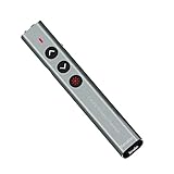 Kavalan Aluminum 2.4G Rechargeable Wireless Presenter, Remote Clicker with Red Pointer, Mac Keynote and Windows PowerPoint PPT Clicker, Office Presentation Pointer_Grey