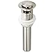 Bathroom Faucet Vessel Pop Up Sink Drain, Brushed Nickel with Overflow