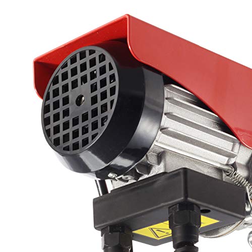 Partsam 220 Lift Electric Hoist Crane Remote Control Power System, Zinc-Plated Steel Wire Overhead Crane Garage Ceiling Pulley Winch w/Premium Straps (w/Emergency Stop Switch) - Image 5