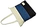 ArcEnCiel Canvas Shoulder Handbag for Women Tote Bag Purse with Zipper Hobo Bags (Blue&Black)