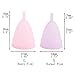 Croing Menstrual Cups Set of 4 with Free Collapsible Silicone Cup Which for Sterilizing and Storing Menstrual Cups, 2 pcs Small and 2 pcs Large (Purple and Pink)
