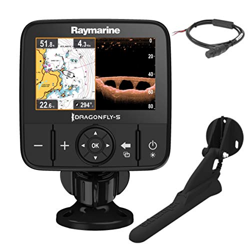 Raymarine E70293 Dragonfly-5pro Sonar/gps (12,7 Cm (5 Zoll), Integrierter Chirp Down Vision, Cpt-dvs Geber, Wifi)