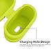 Yometome AirPods Case, Shockproof Silicone Protective Cover Apple Wireless Earbuds Accessories Skin with Earphone Sports Anti-lost Strap for Apple Airpods Charging Skin Ear HookCase Fluorescent Green