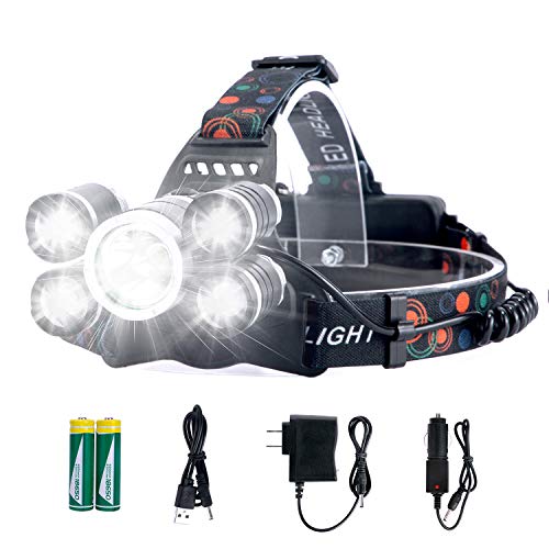 Headlamp Rechargeable LED Headlight 4 Modes, LED Waterproof Work