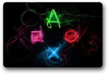 Fimaliy Door Mat Welcome Abstract Playstation Buttons Door Mat Rug Indoor/Outdoor Mats Welcome Doormat Decor Rug 23.6"(L) x 15.7"(W)