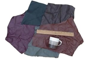 DANGEROUS THREADS Scrap Upholstery Leather Mixed Large Pieces Light Weight 6 Square Feet