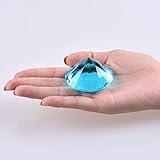 50mm (2 inch) Crystal Diamond Jewel Paperweight Birthstone Table Decorations Christmas Wedding Table Scatter Crystals Acrylic Diamonds Light Blue