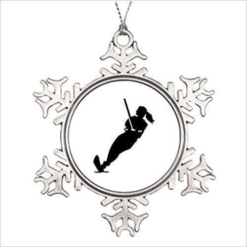 Cheyan Water Skiing Woman Make Christmas Funny Snowflake Ornament Ideas for Decorating Christmas Trees Presents